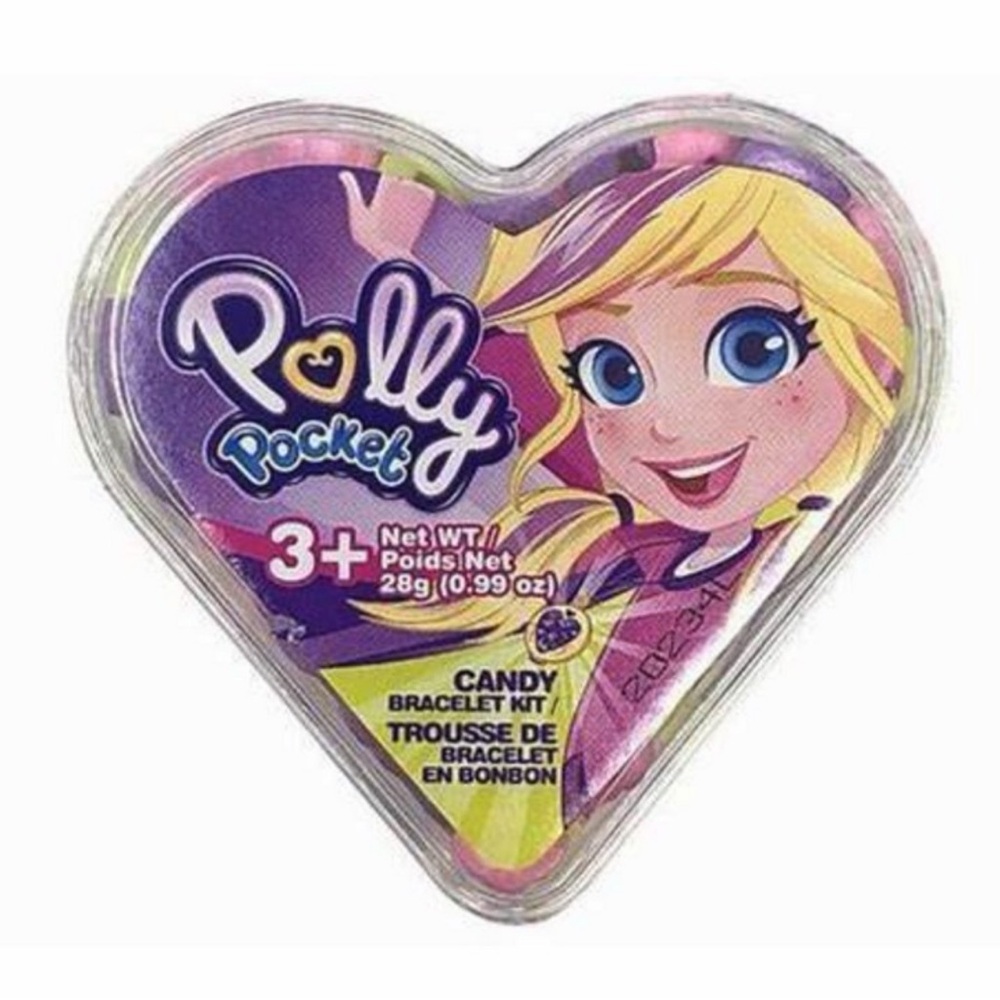 Polly Pocket Heart-Shaped Candy Bracelet Kit Mini Doll Party Favors Craft Set